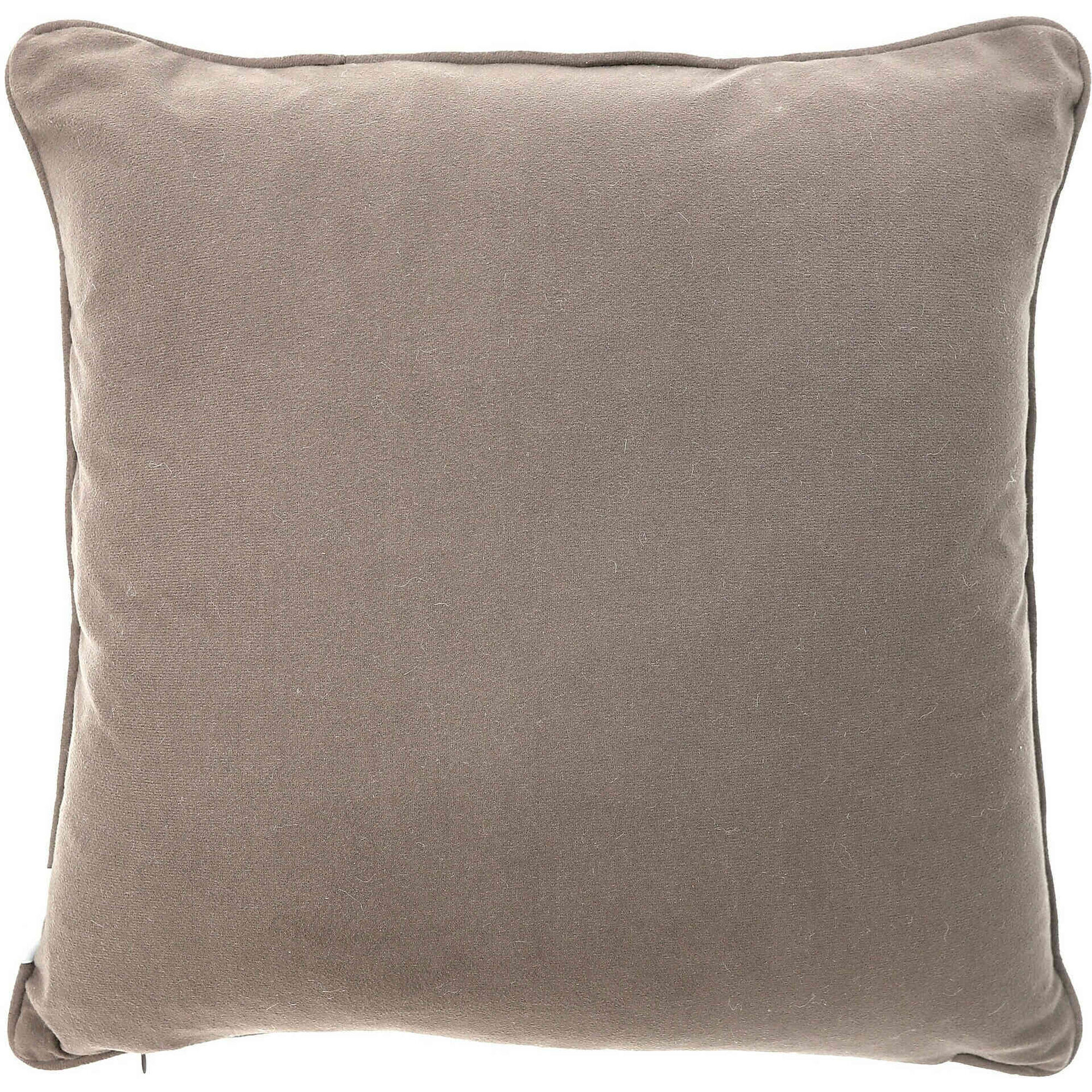 Almofada Chenille Quadrada 45x45cm Castanha