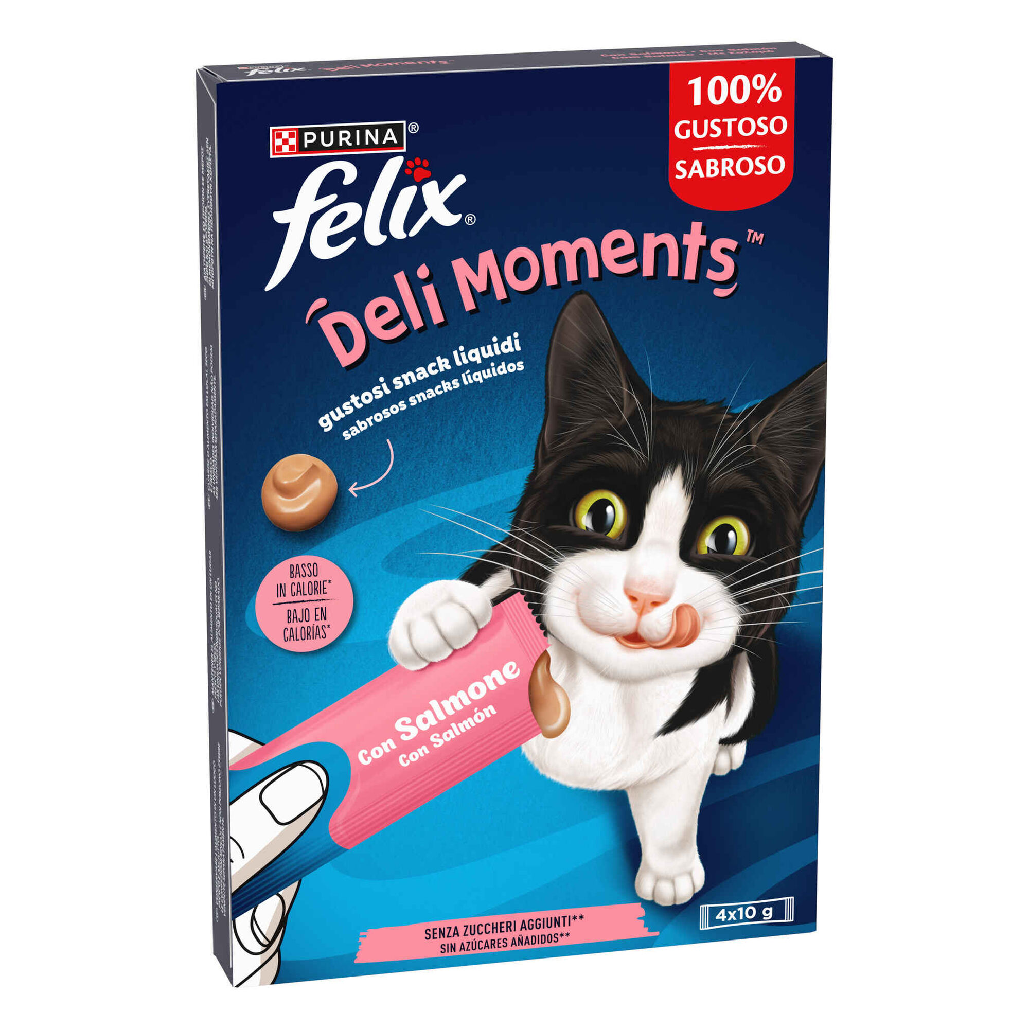 Snack Líquido para Gato Deli Moments Salmão Saquetas