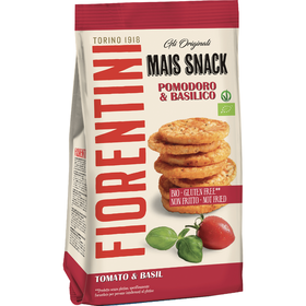 Snacks de Milho com Tomate e Manjeric&atilde;o sem Gl&uacute;ten Fiorentini