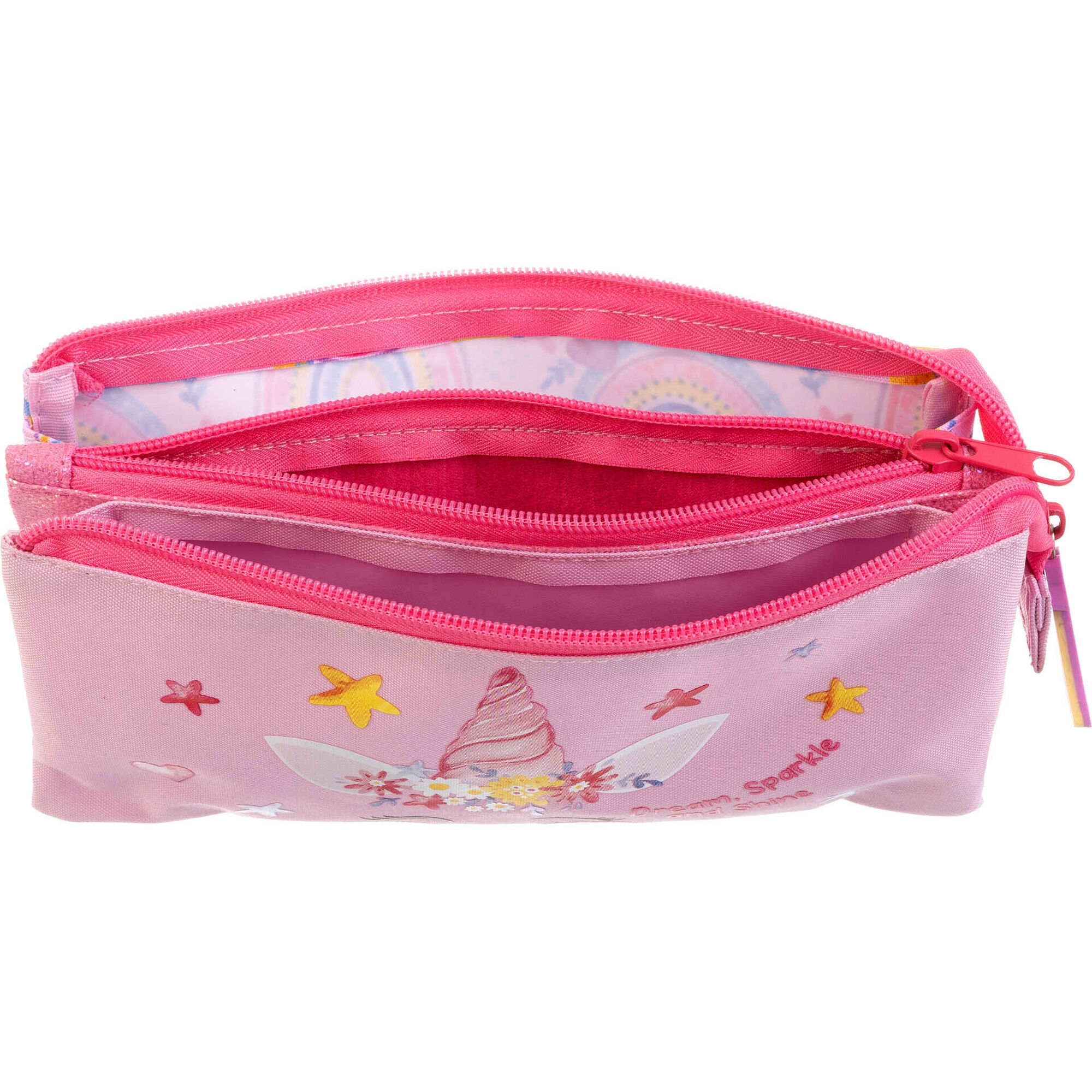 Estojo Triplo Rosa Unicorn Note!