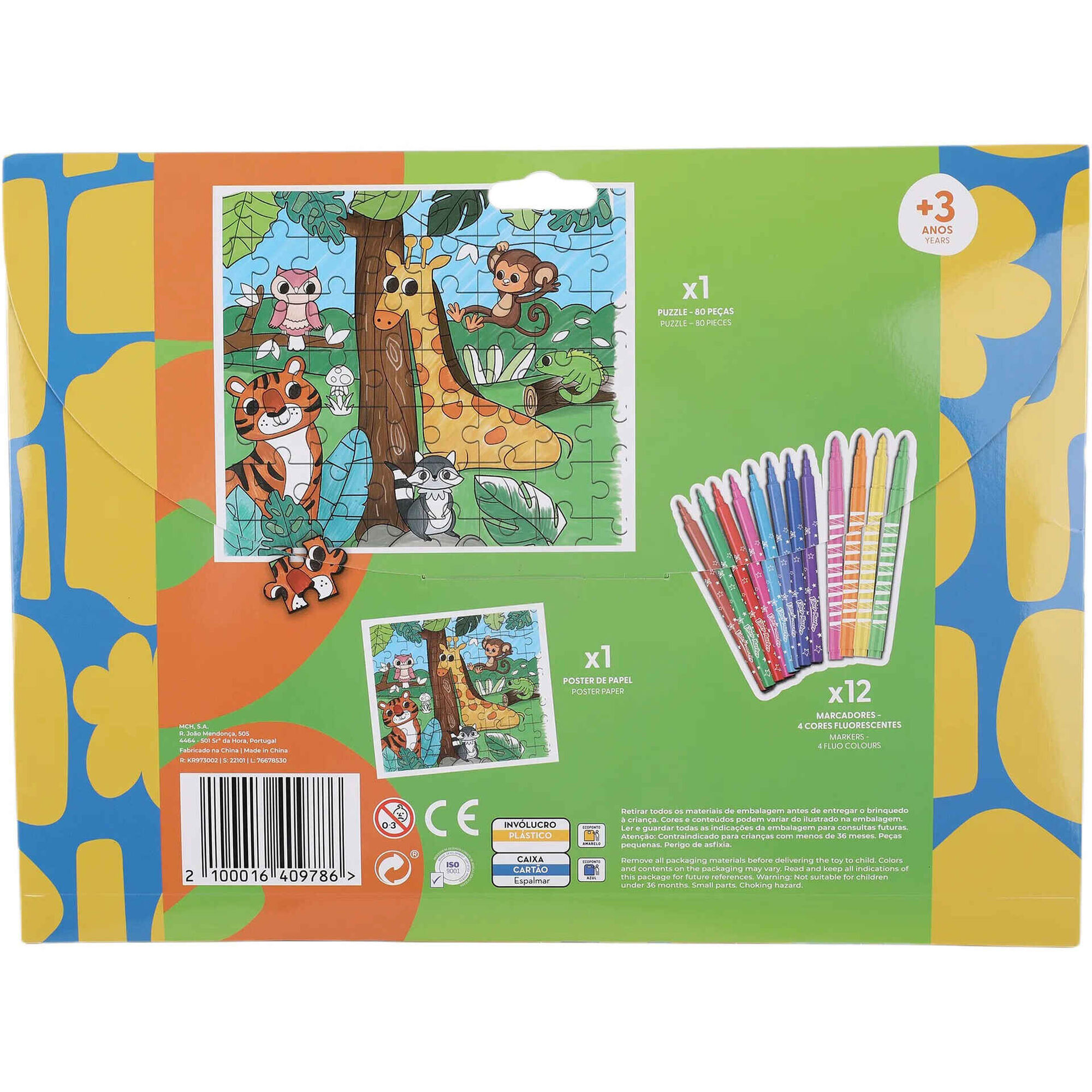 Kit de Pintura Puzzle 80 Pe&ccedil;as (v&aacute;rios modelos)