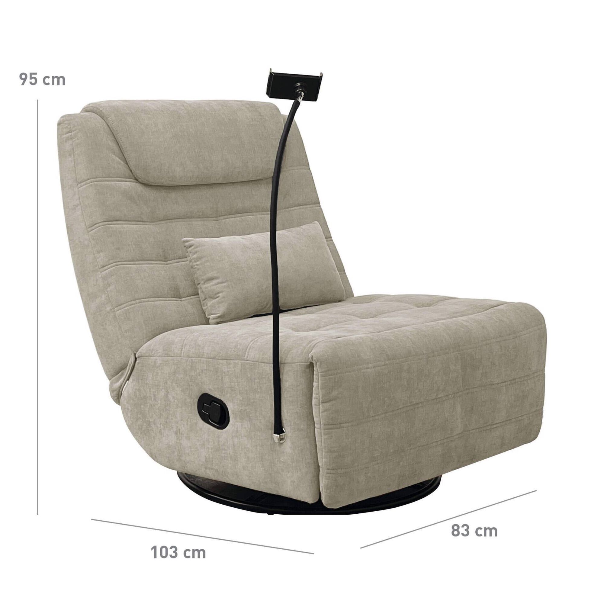 Sof&aacute; Reclin&aacute;vel Taupe Kasa