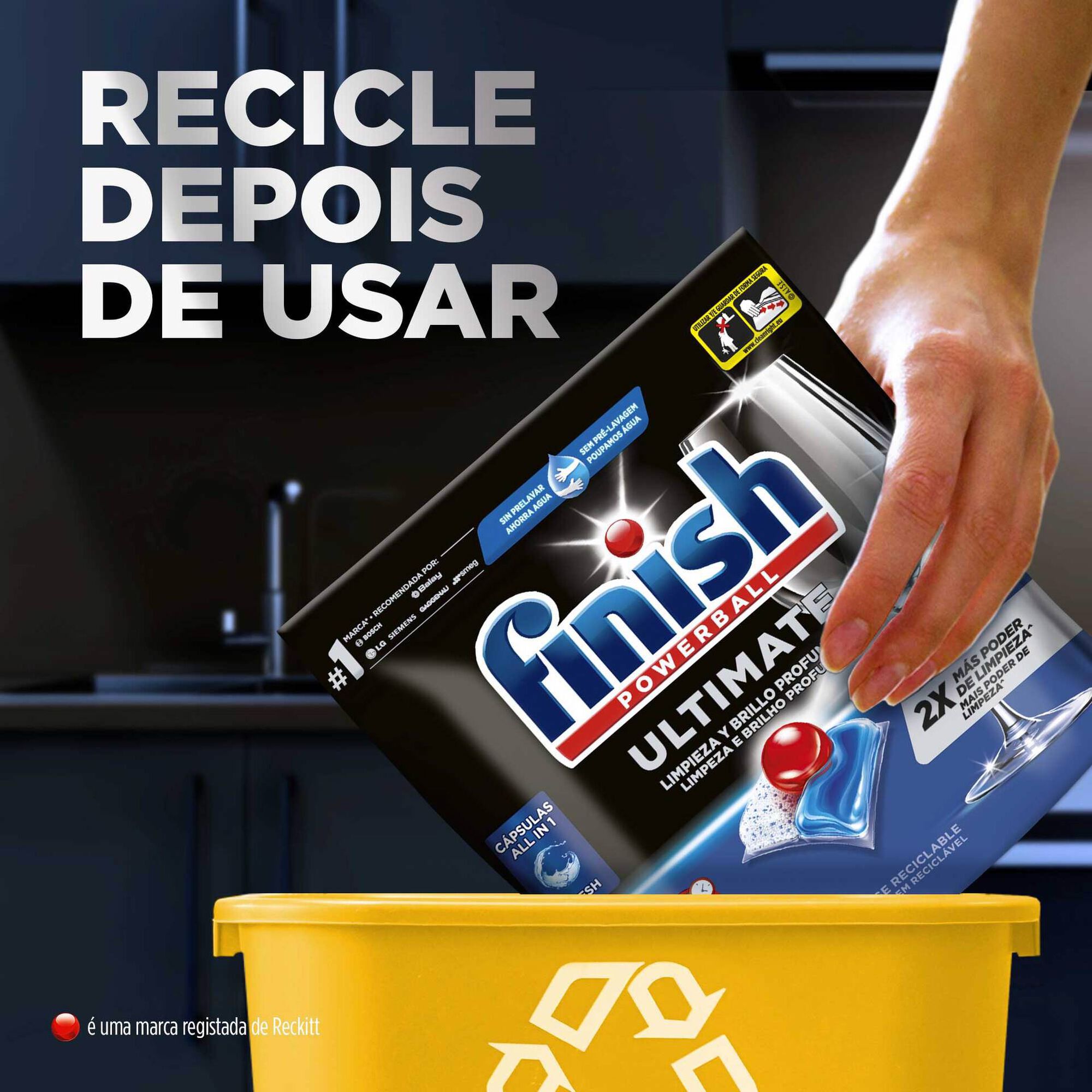 Detergente Máquina Loiça Pastilhas Ultimate Limão