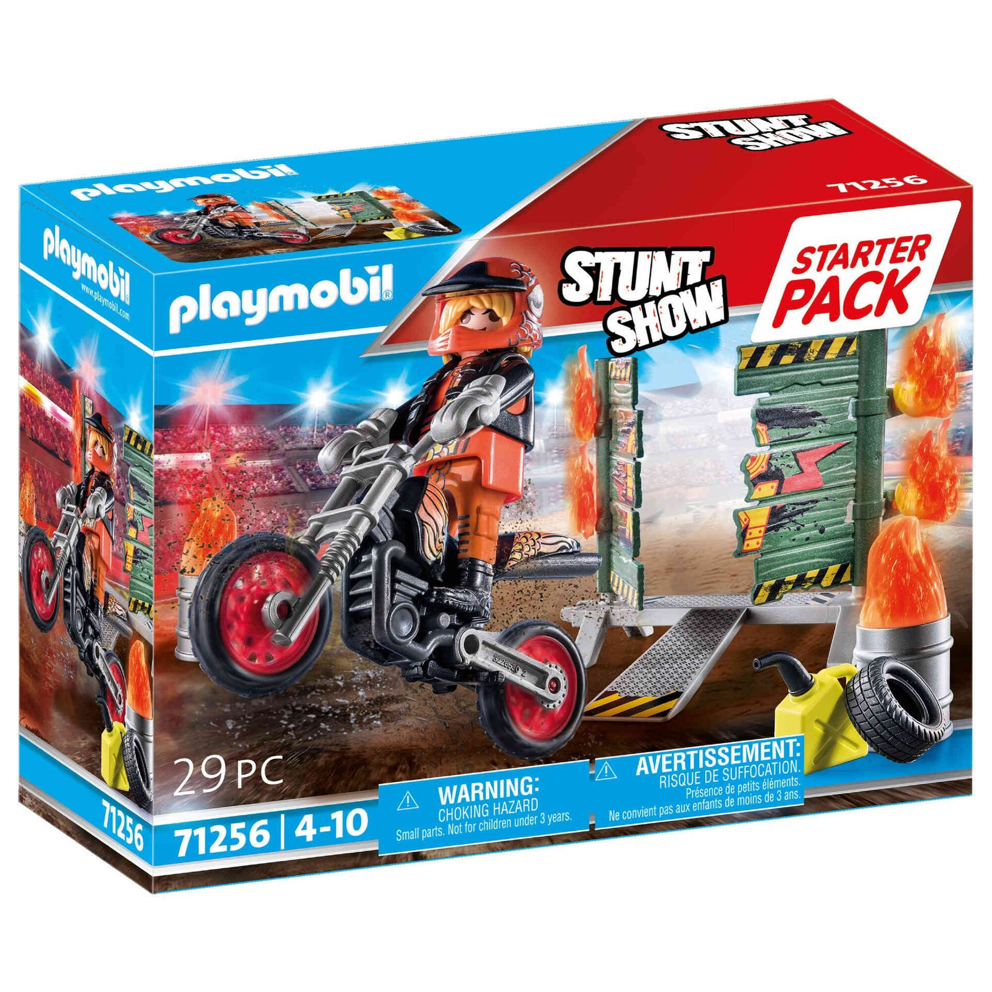 Starter Pack Stuntshow Mota com Parede de Fogo - 71256 Starter Pack Stuntshow Mota com Parede de Fogo - 71256