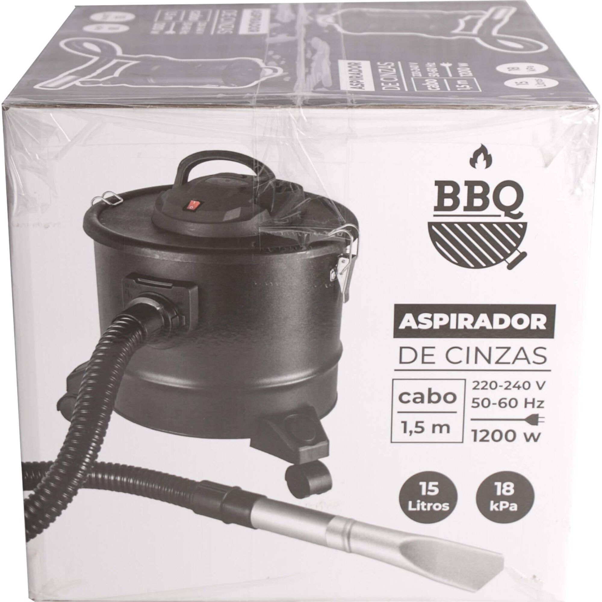 Aspirador Cinzas 1200W 15L com Rodas