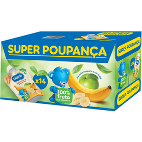 Pack Saquetas de Fruta Banana e Maçã +4M