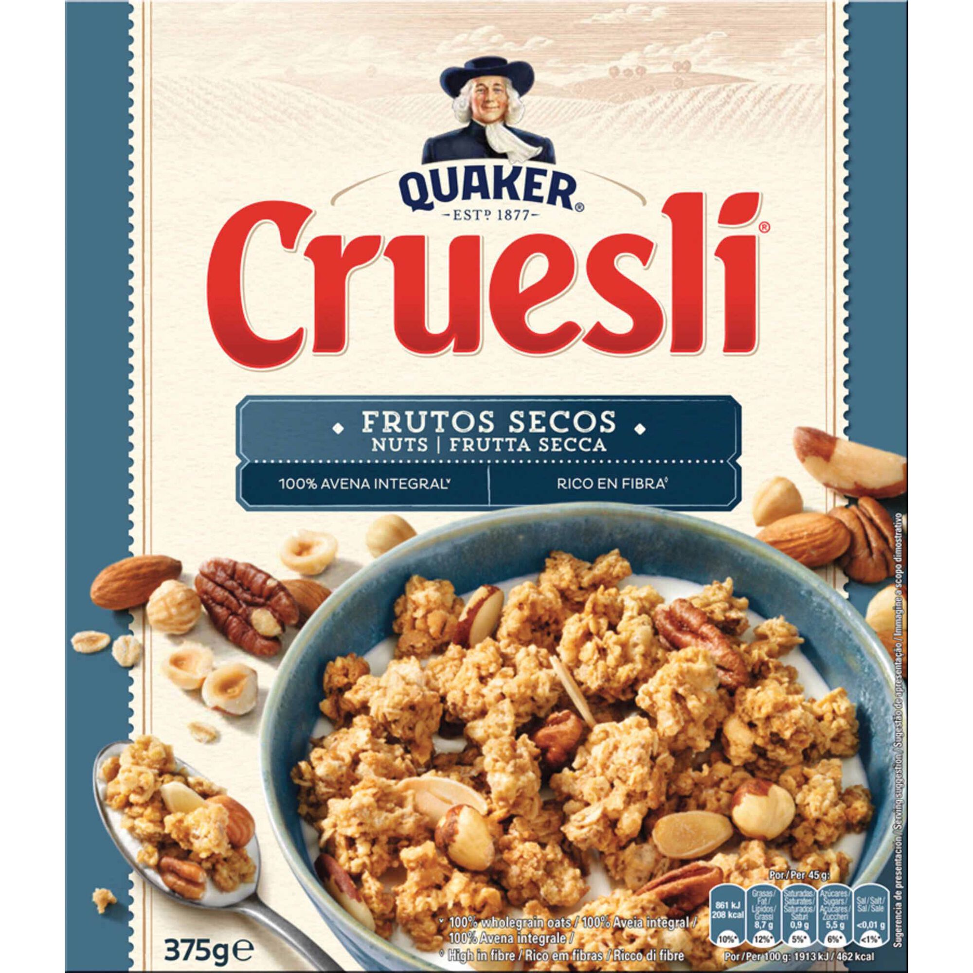 Granola Aveia com Frutos Secos Cruesli