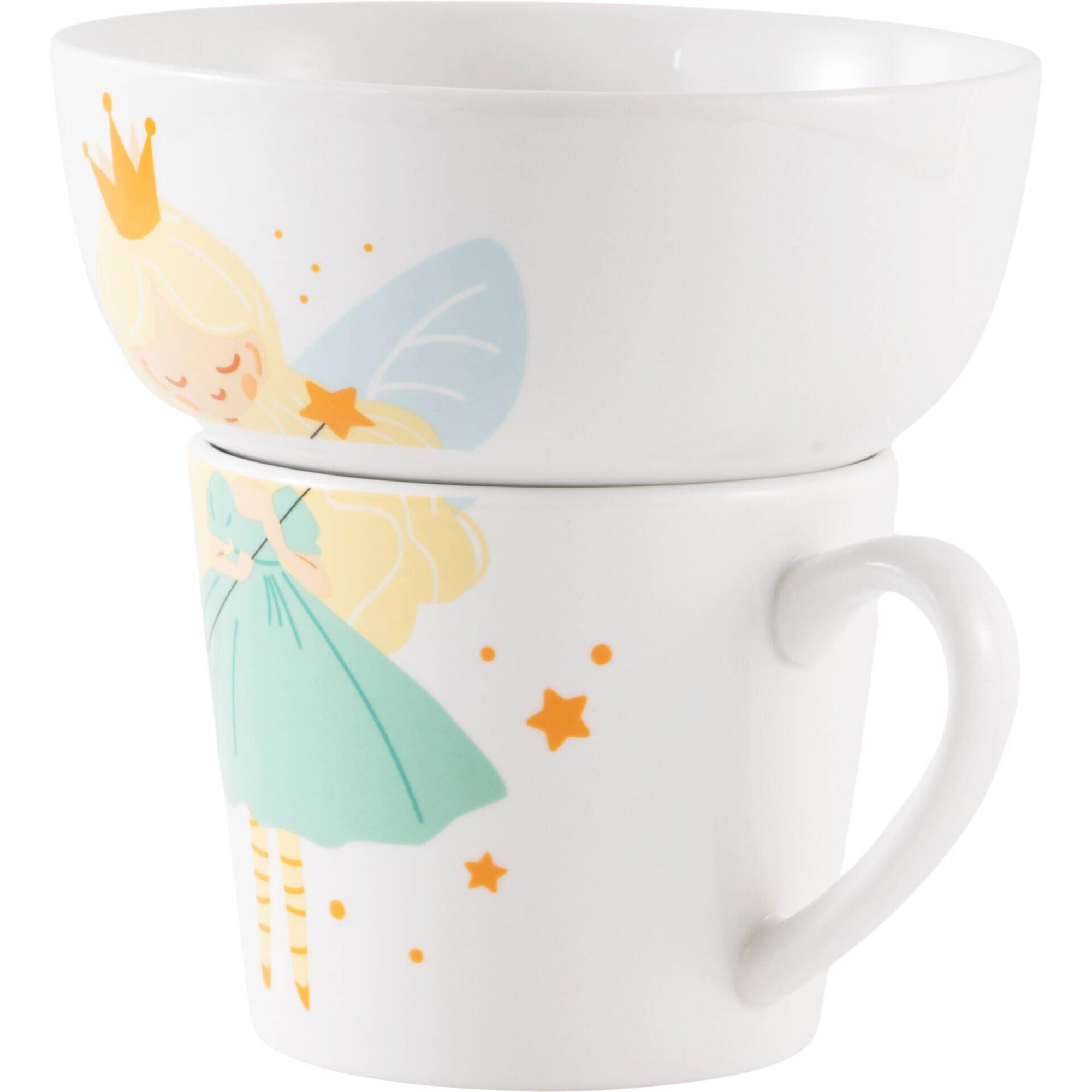 Conjunto Caneca e Ta&ccedil;a Fada com Vestido Verde Kasa