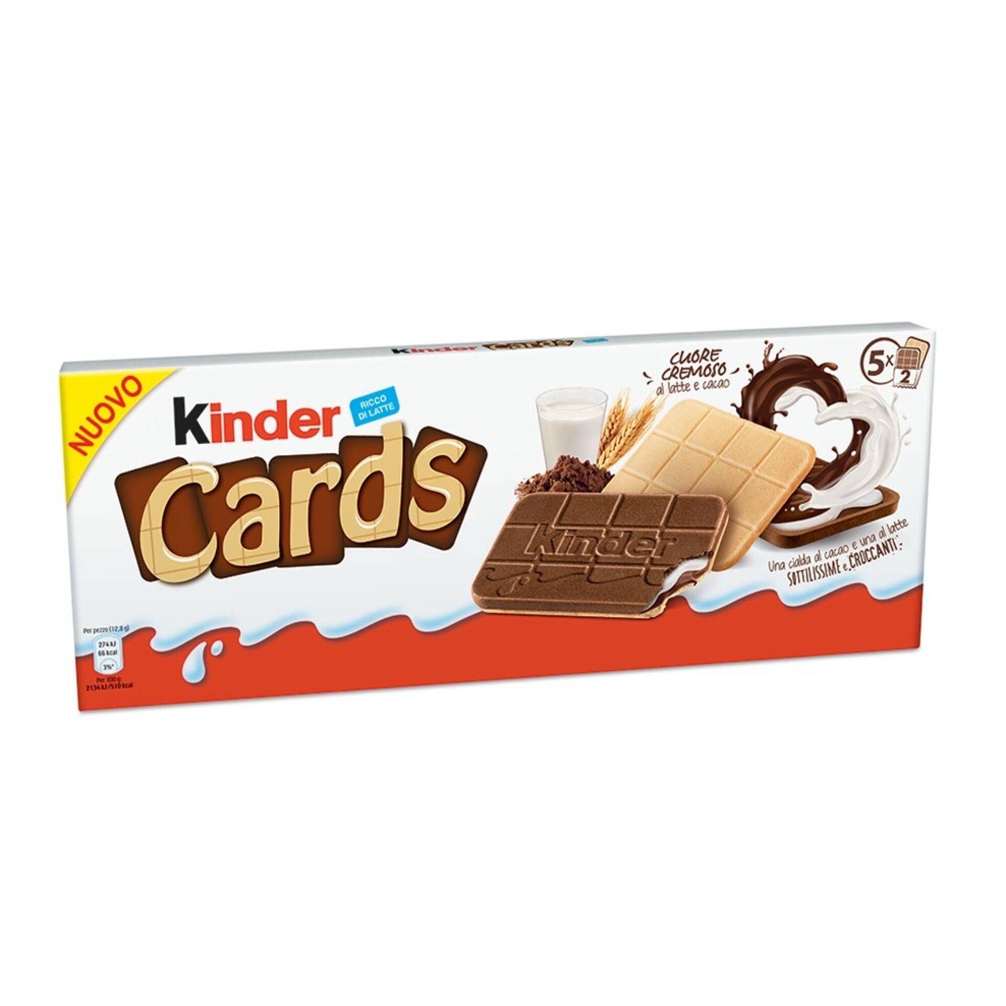 Bolachas Wafers com Recheio Leite e Chocolate Cards