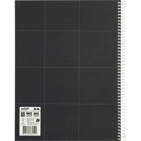 Caderno Note! Espiral Capa Dura A4 Quadriculado Preto Pure para App Leccit