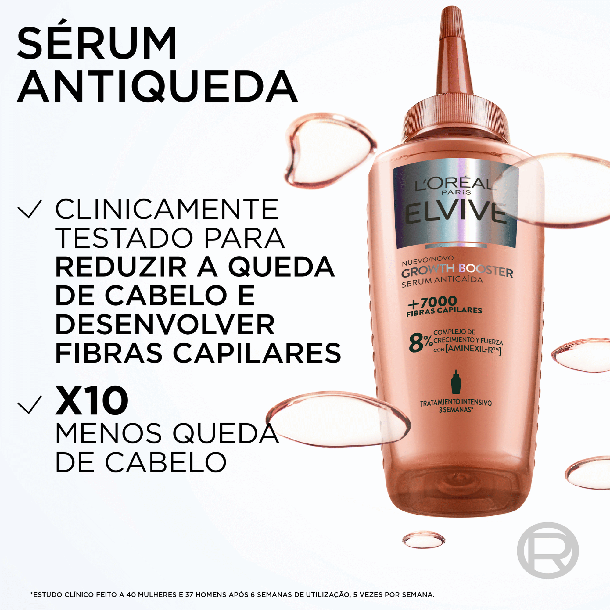 S&eacute;rum Cabelo Antiqueda Growth Booster L'Or&eacute;al Paris Elvive