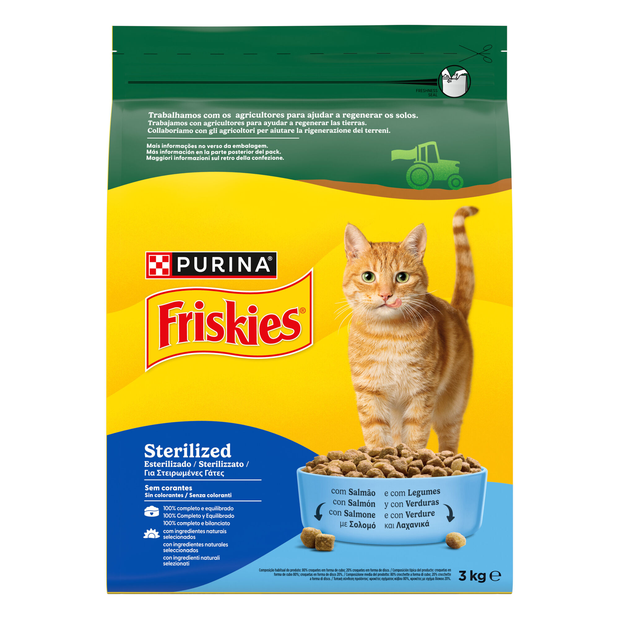 Ra&ccedil;&atilde;o para Gato Adulto Esterilizado Salm&atilde;o Purina Friskies
