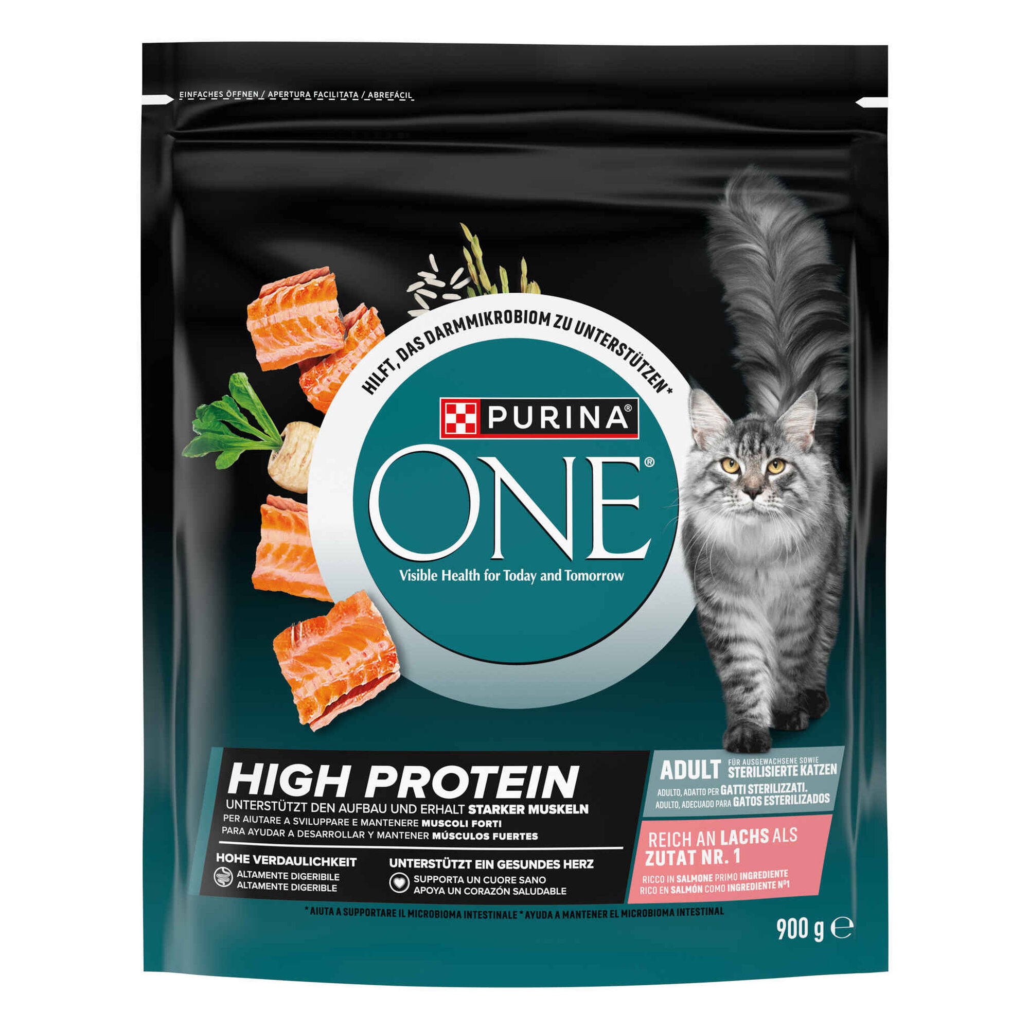 Ra&ccedil;&atilde;o para Gato Adulto High Protein Salm&atilde;o Purina One