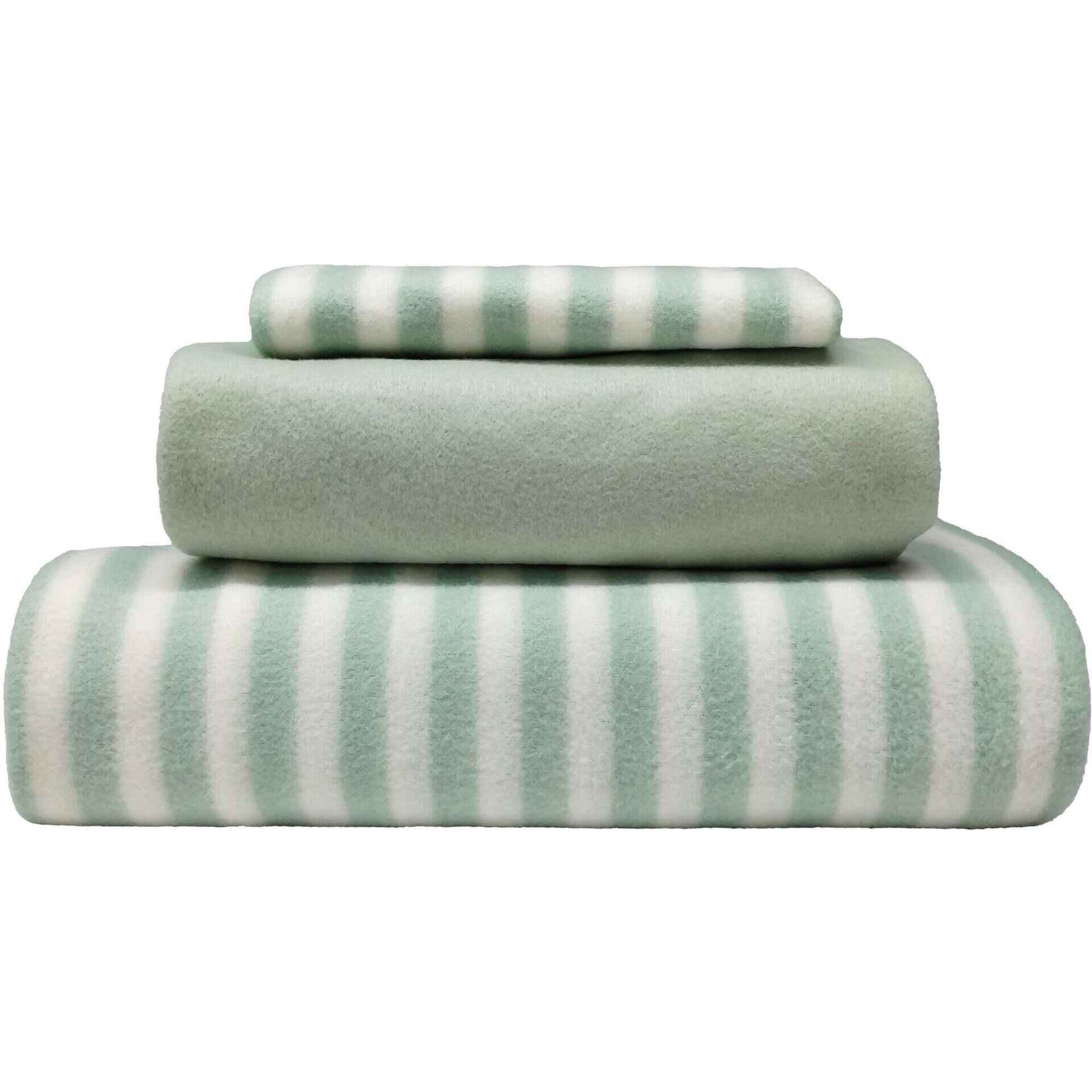 Conjunto de Len&ccedil;&oacute;is Polares 270x160 cm Verde Riscas Kasa