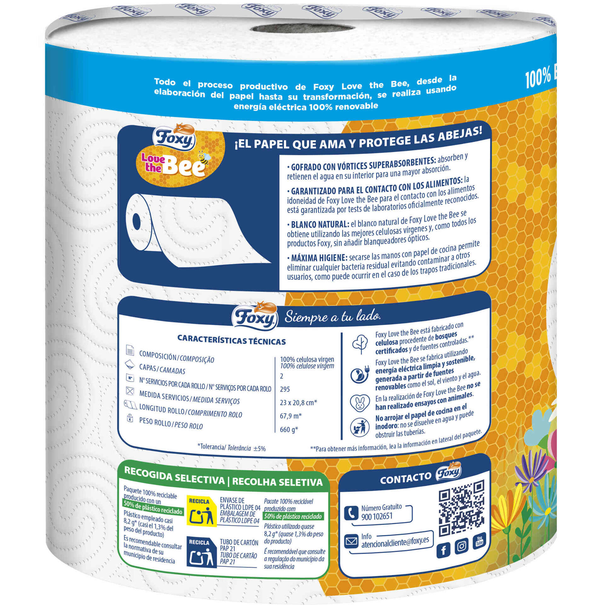 Rolo de Cozinha Love the Bee