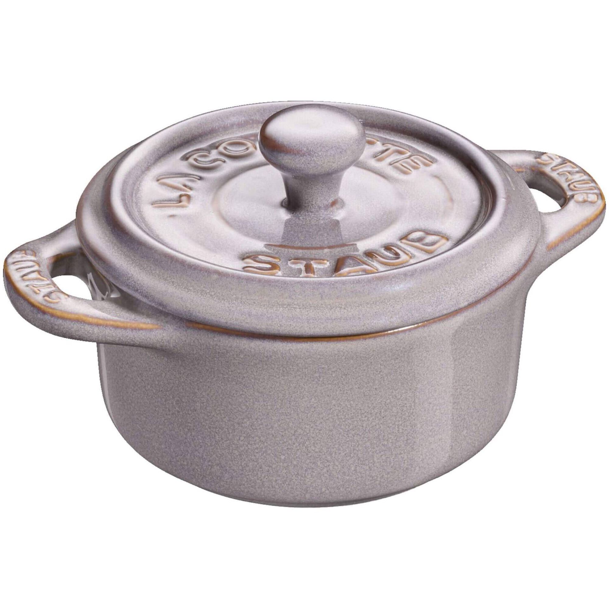 Ca&ccedil;arola Redondo Cer&acirc;mica 10cm Cinza Staub