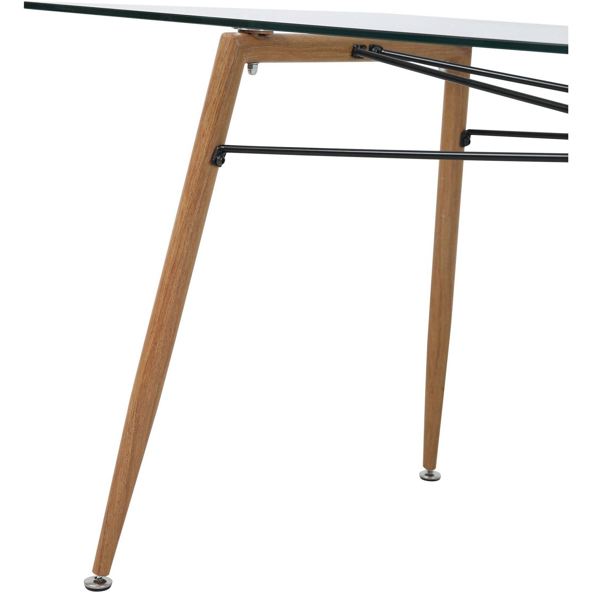 Mesa de Jantar com Tampo em Vidro Kasa