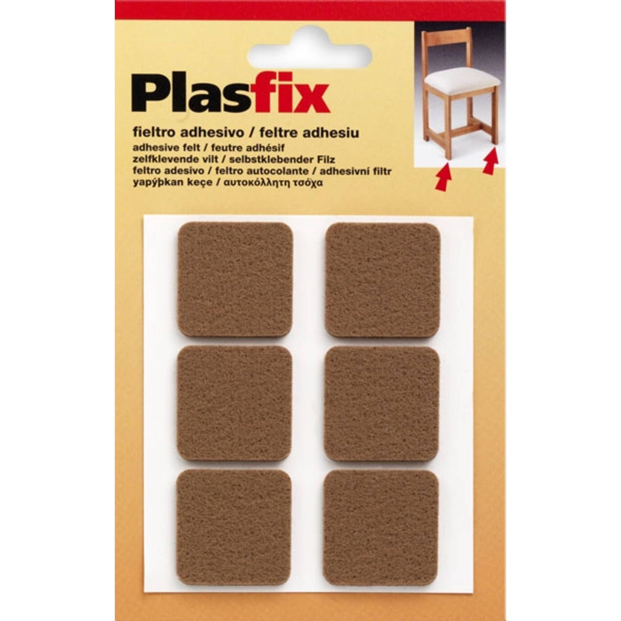 Feltros Adesivos Quadrados 31x31mm