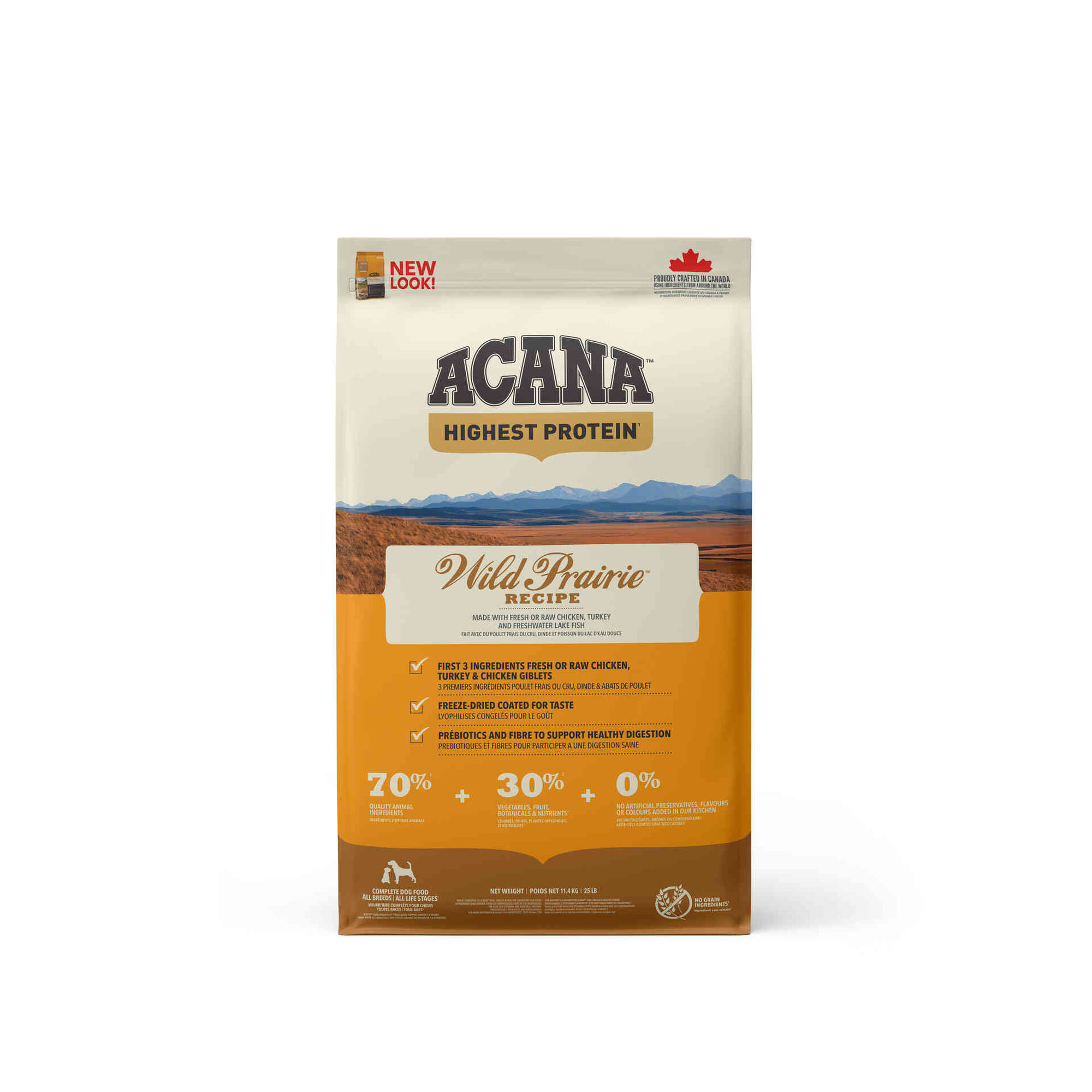 Ra&ccedil;&atilde;o para C&atilde;o Highest Protein Wild Prairie Recipe Acana