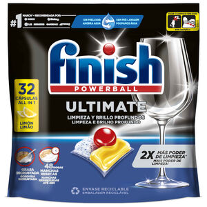 Detergente Máquina Loiça Pastilhas Ultimate Limão Finish