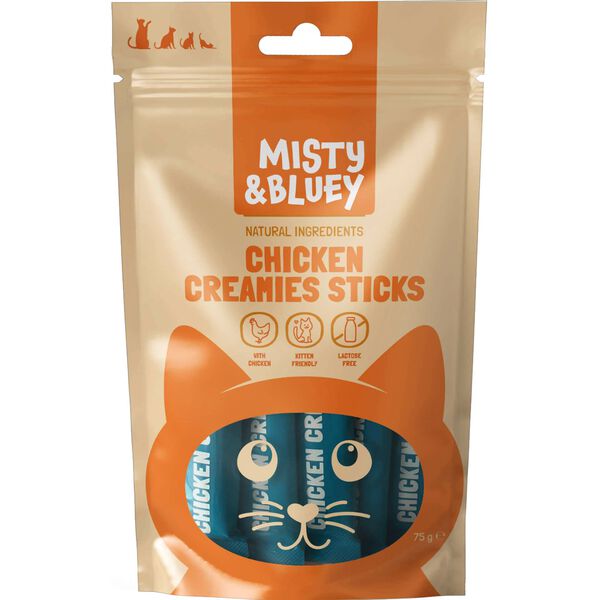 Snack para Gato Sticks Frango Misty & Bluey