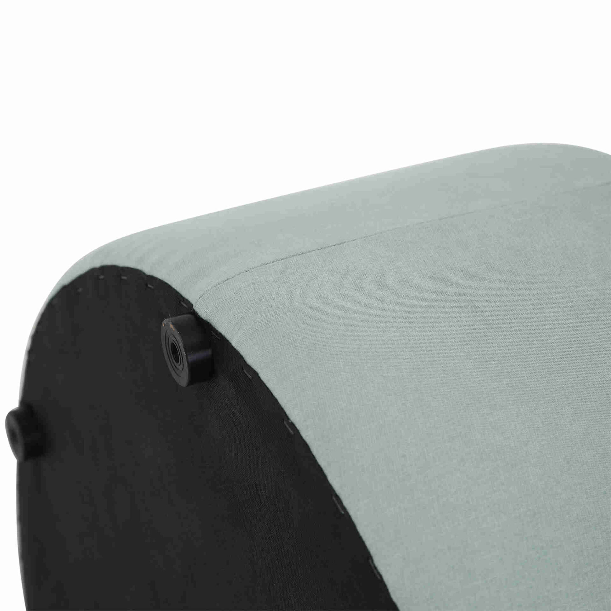 Puff Baixo Redondo Cinza