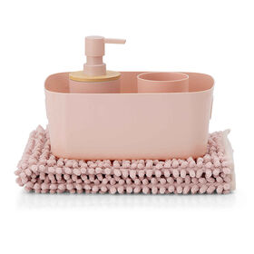 Conjunto 4 Acess&oacute;rios Banho Rosa