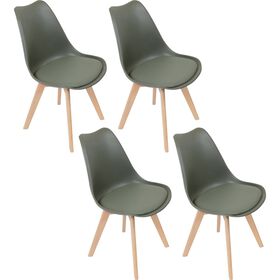 Conjunto de 4 Cadeiras Caqui Scandinave
