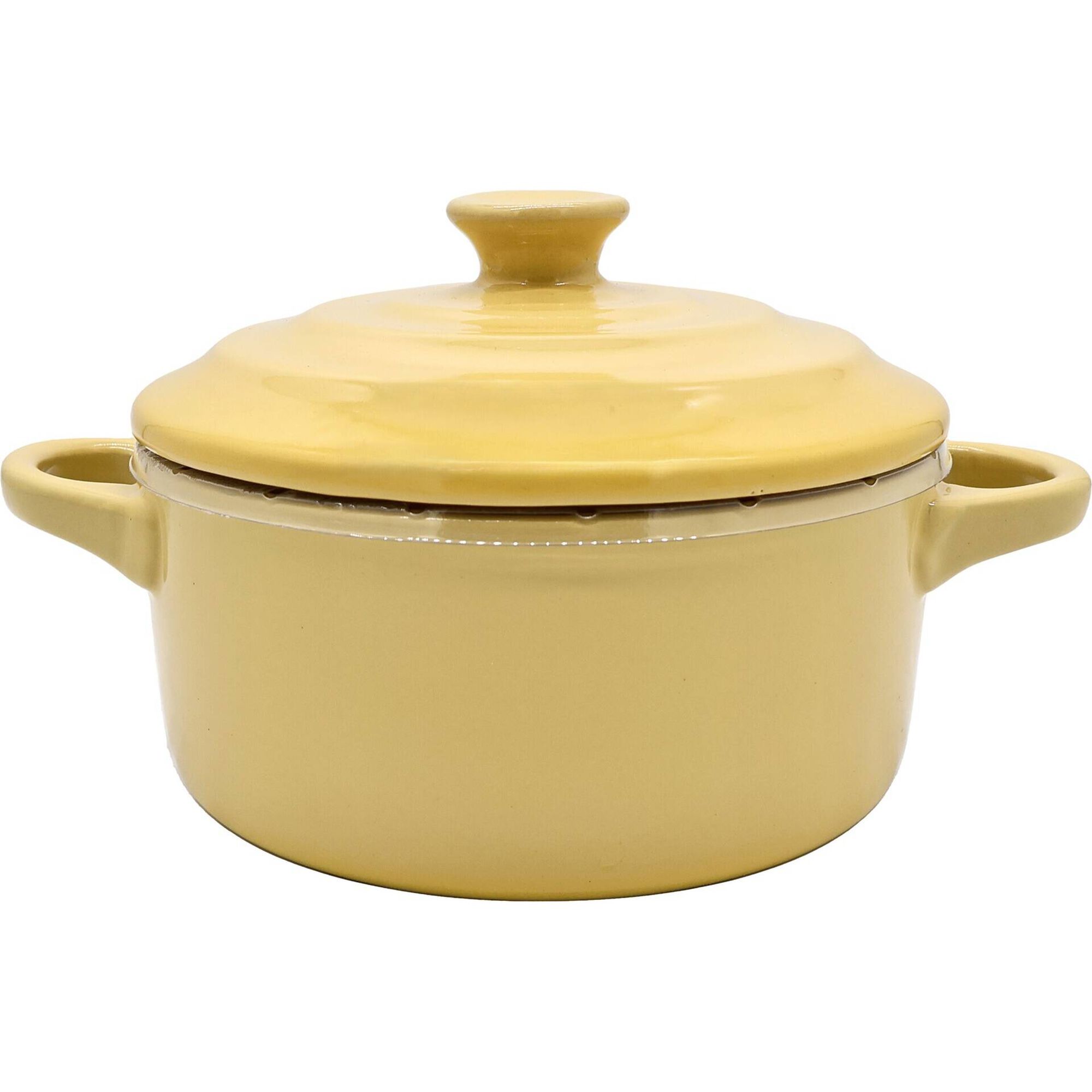 Mini Ca&ccedil;arola Forno 700ml Amarela Kasa