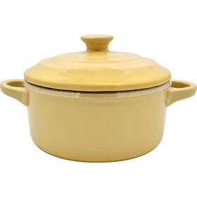 Mini Ca&ccedil;arola Forno 700ml Amarela Kasa