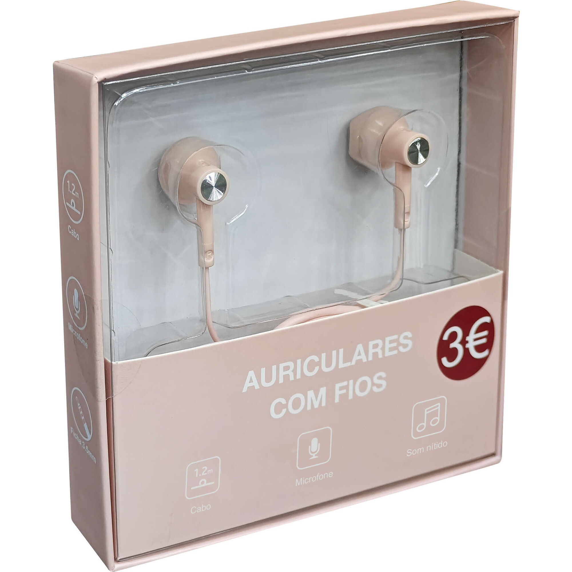 Auriculares com Fios Rosa Fusion Bazar&atilde;o