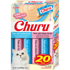 Snack para Gato em L&iacute;quido Atum e Salm&atilde;o Churu