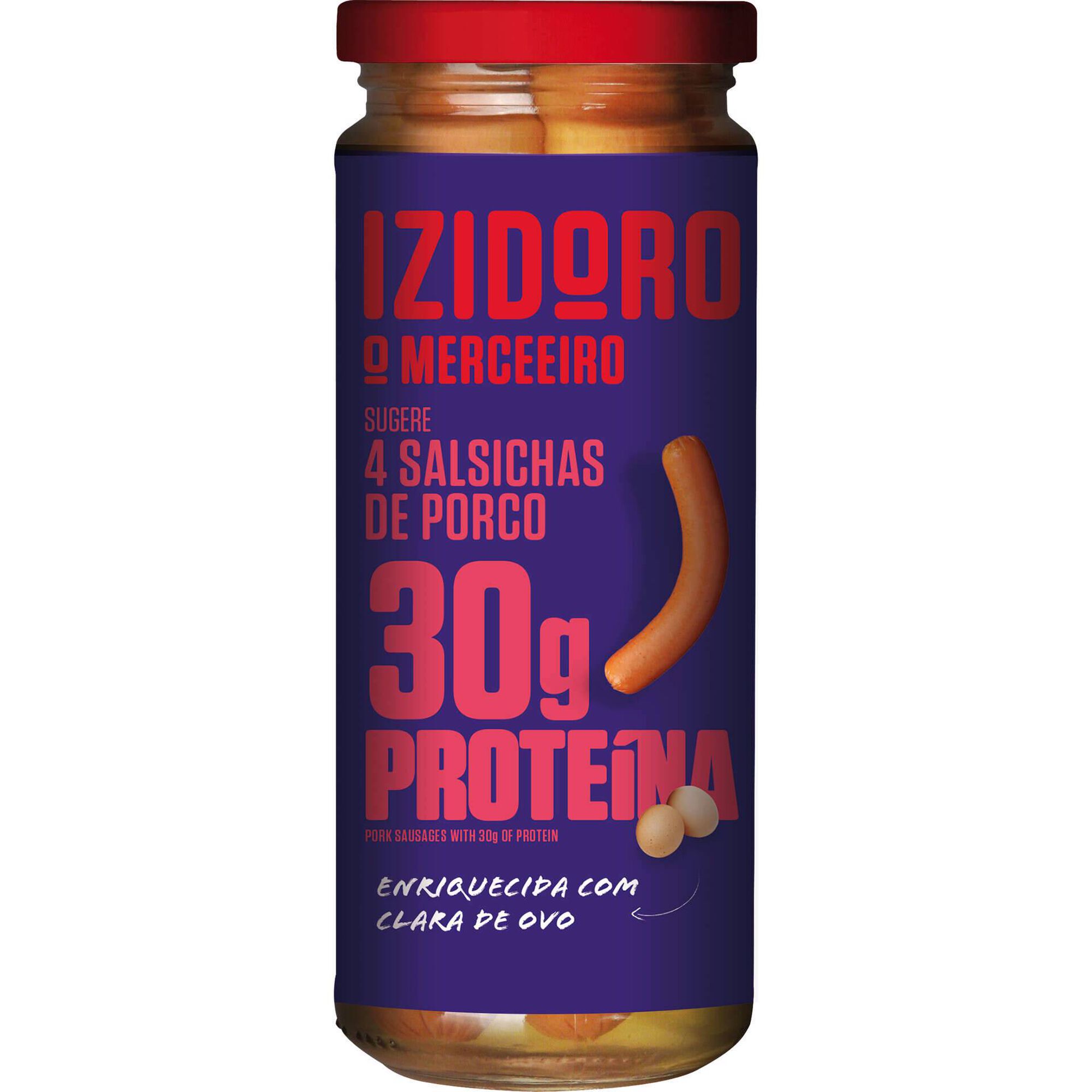 Salsichas com Proteína e Clara de Ovo Frasco 4 un