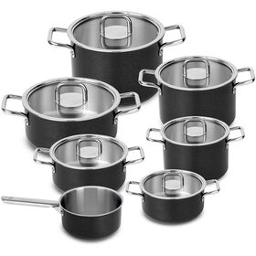 Trem Cozinha 7 Pe&ccedil;as A&ccedil;o Inoxid&aacute;vel Comfort Glass Silampos