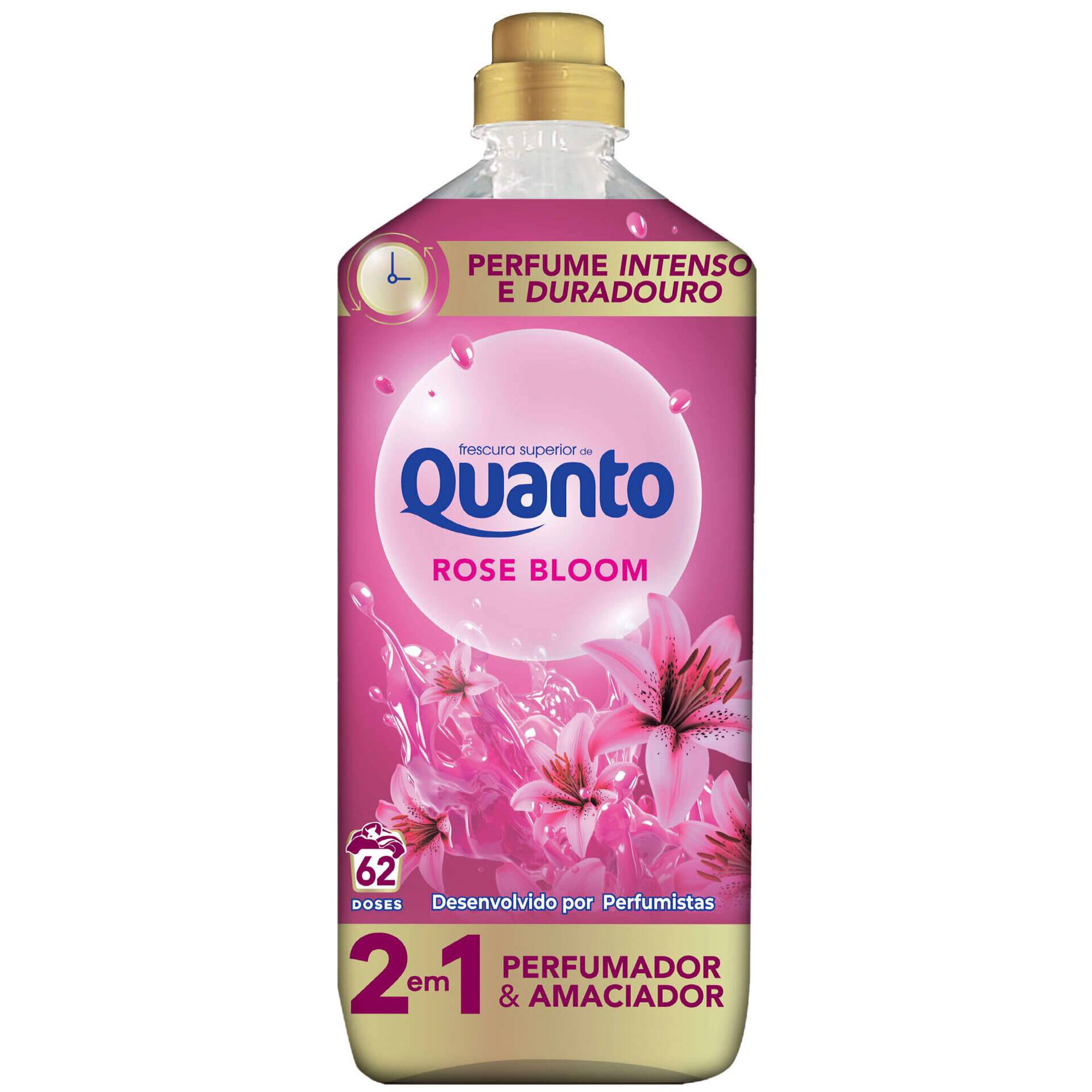 Amaciador Roupa Concentrado Rose Bloom 2 em 1 Quanto