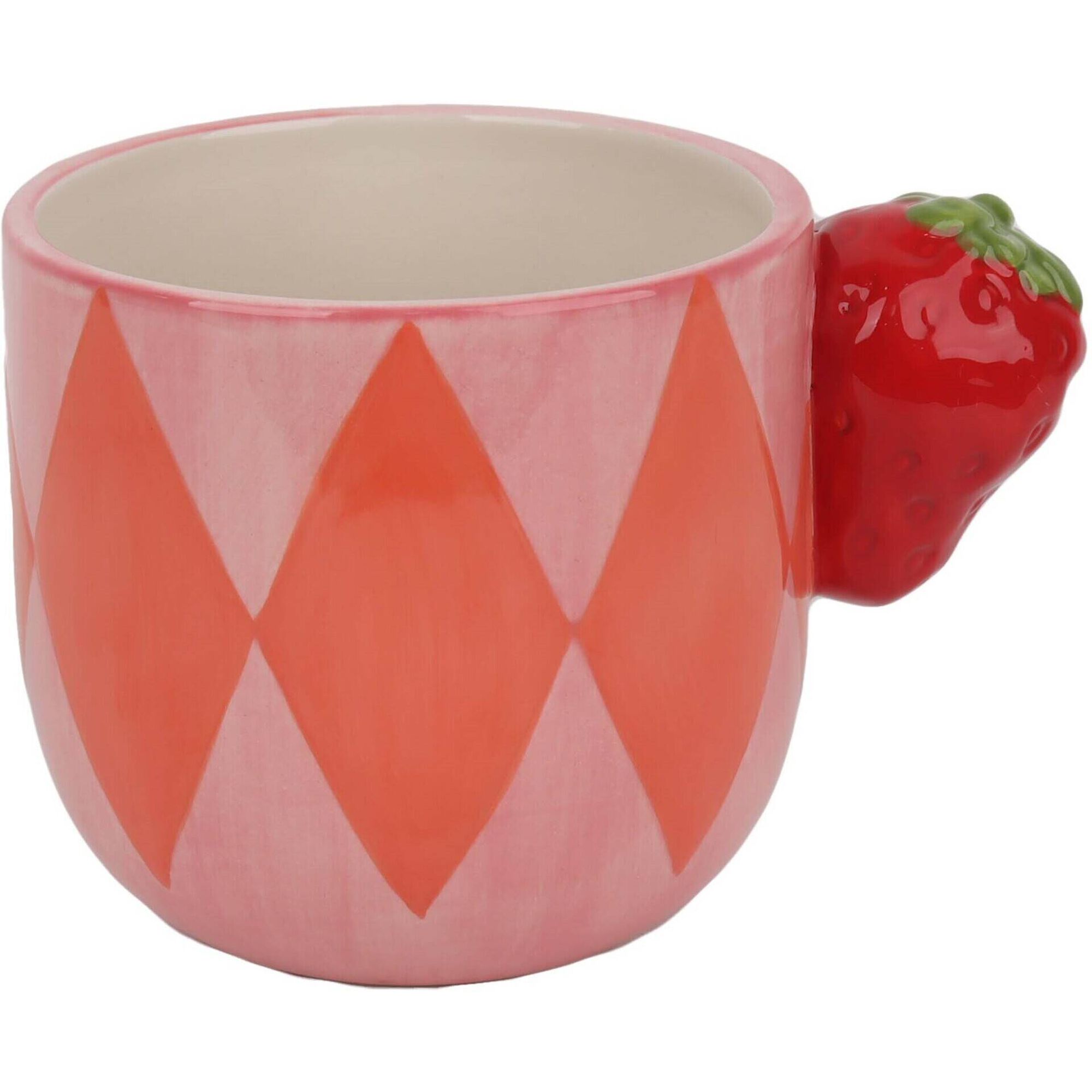 Caneca 300ml Morango e Losangos Kasa