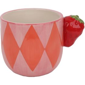 Caneca 300ml Morango e Losangos Kasa