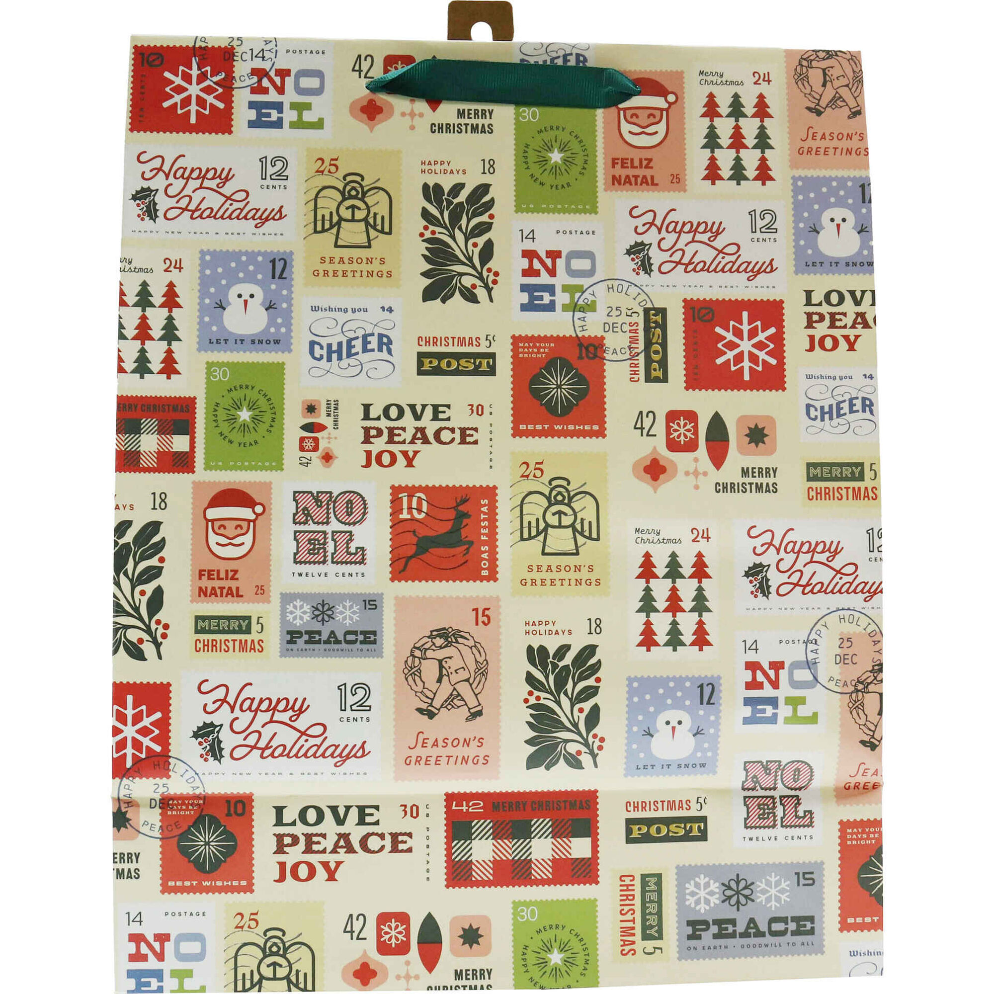 Saco para Presentes Stamp 35x28x14cm