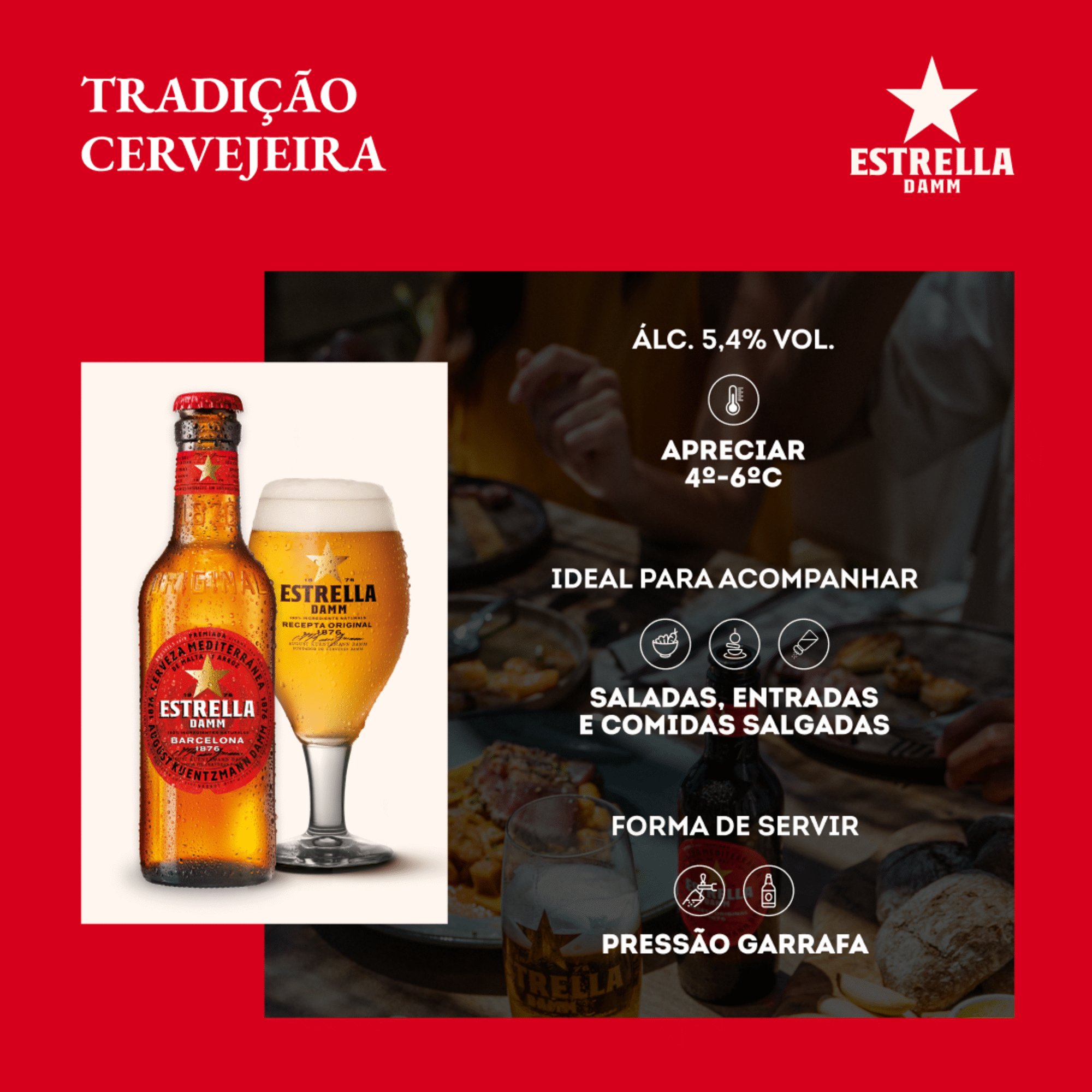 Cerveja com &Aacute;lcool Estrella Damm