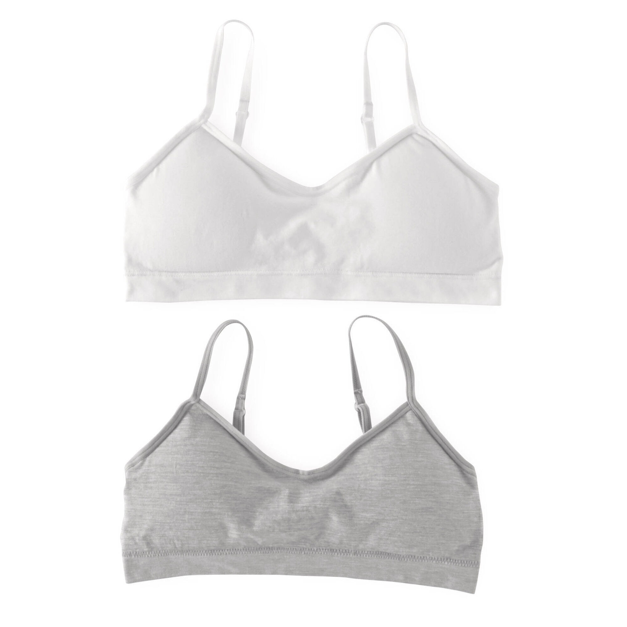 Conjunto 2 Soutiens Branco e Cinza Menina Conjunto 2 Soutiens Branco e Cinza Menina