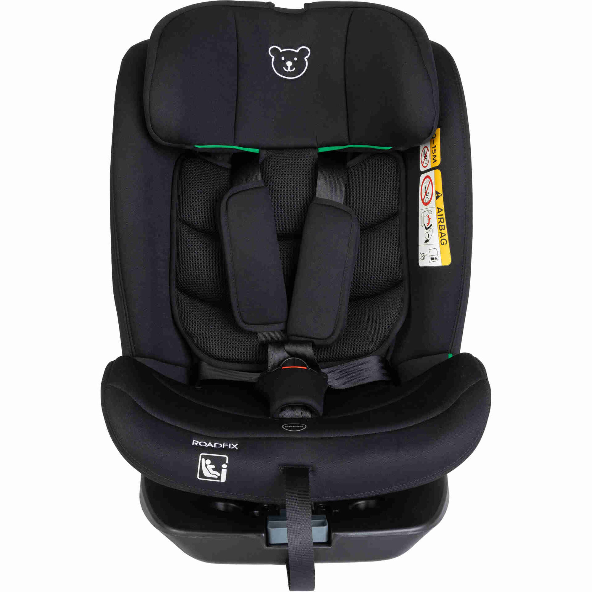 Cadeira Auto I-Size 40-150cm Preta Roadfix Happy Bear