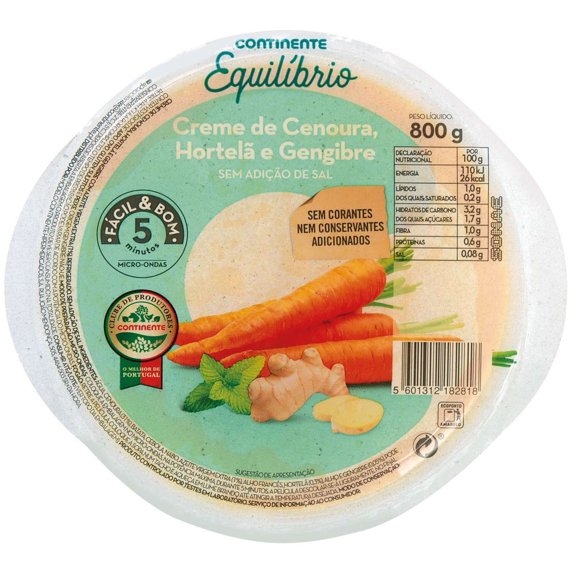 Creme de Cenoura, Hortelã e Gengibre Creme de Cenoura, Hortelã e Gengibre