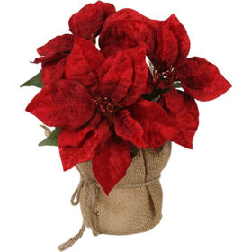 Planta Artificial com Vaso Poinsetias