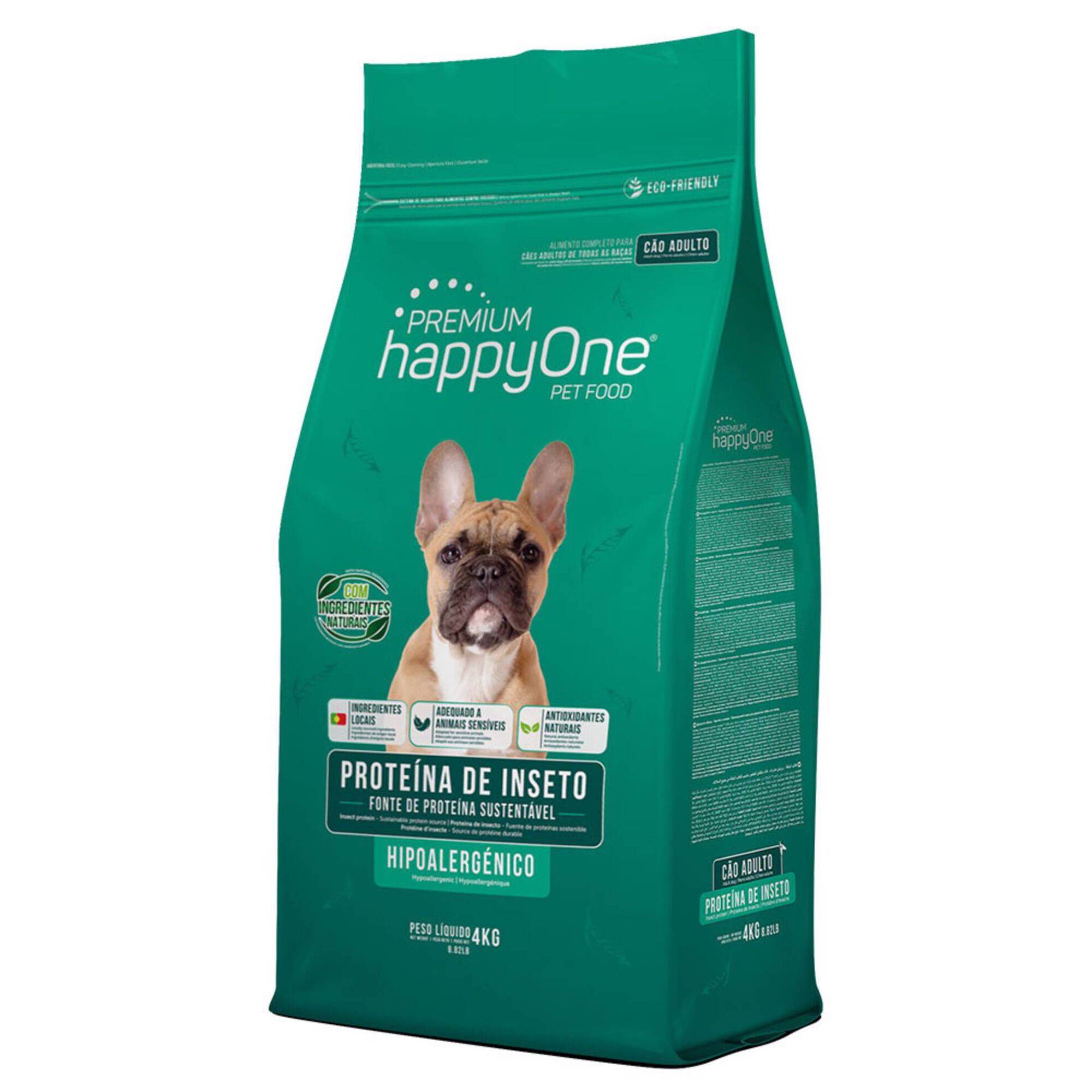 Ra&ccedil;&atilde;o para C&atilde;o Adulto Prote&iacute;na de Insetos happyOne Premium