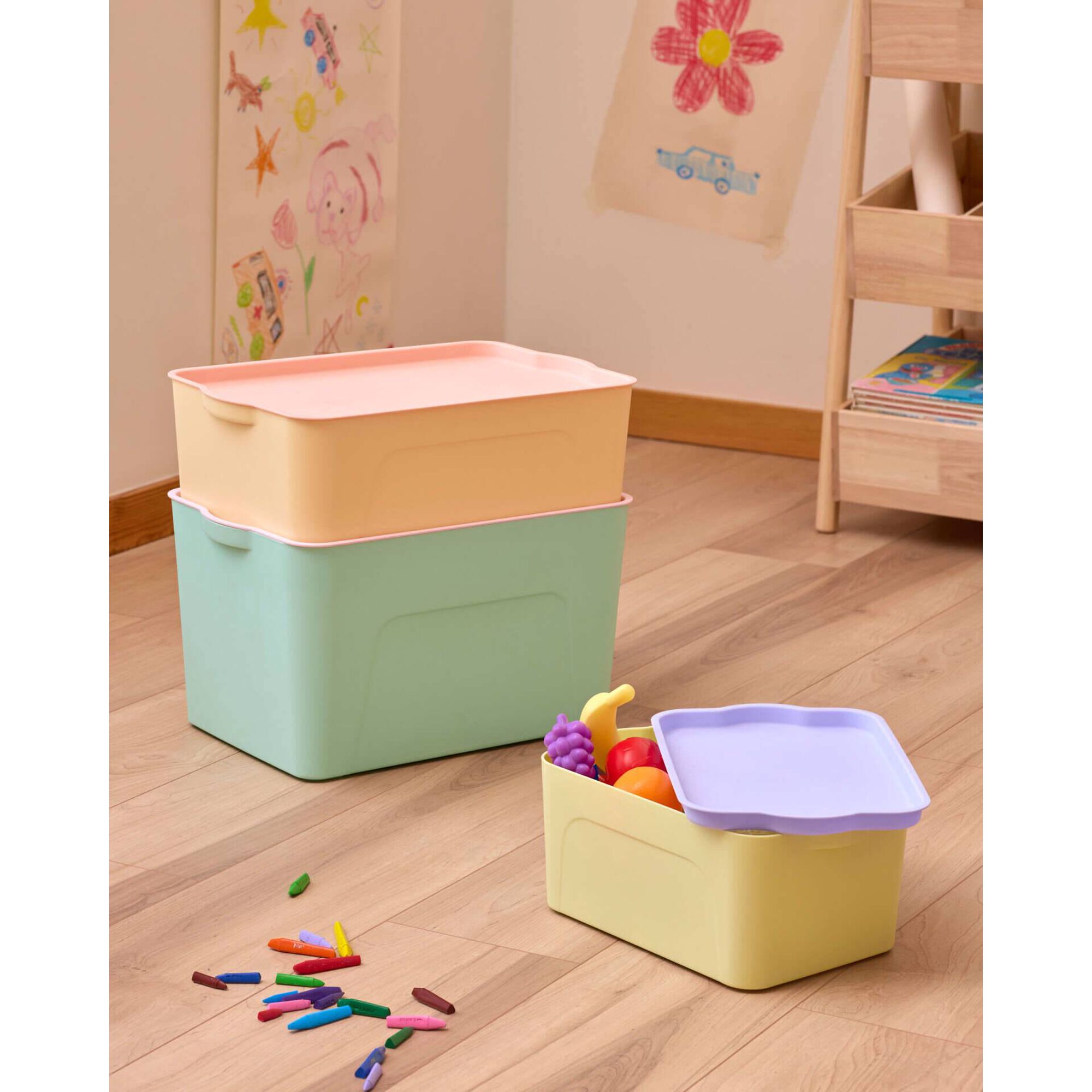 Caixa Arruma&ccedil;&atilde;o Bicolor 14x20,5x32cm Kasa