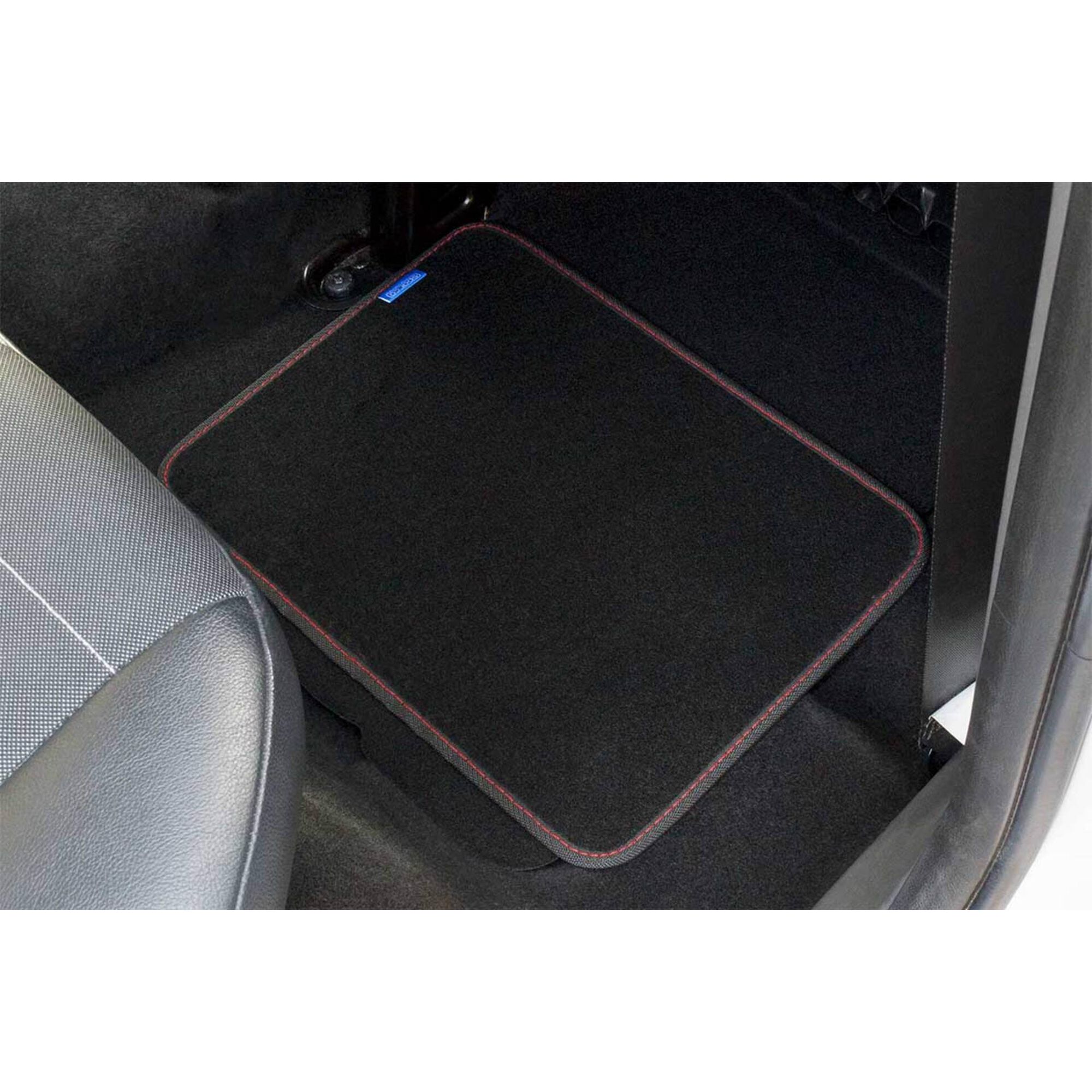 Conjunto 4 Tapetes Alcatifa Preto/Vermelho