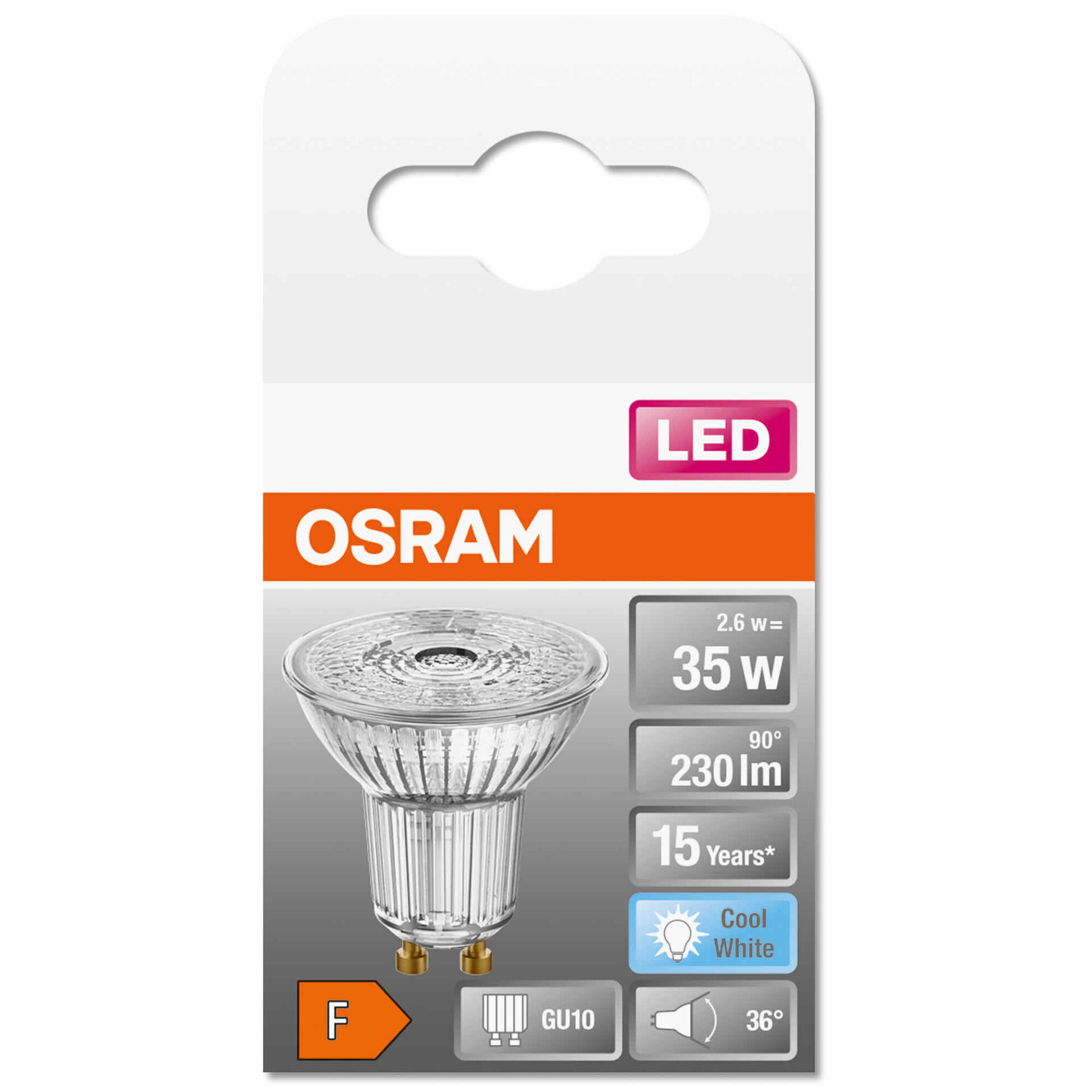 Lâmpada LED GU10 4000K 35W