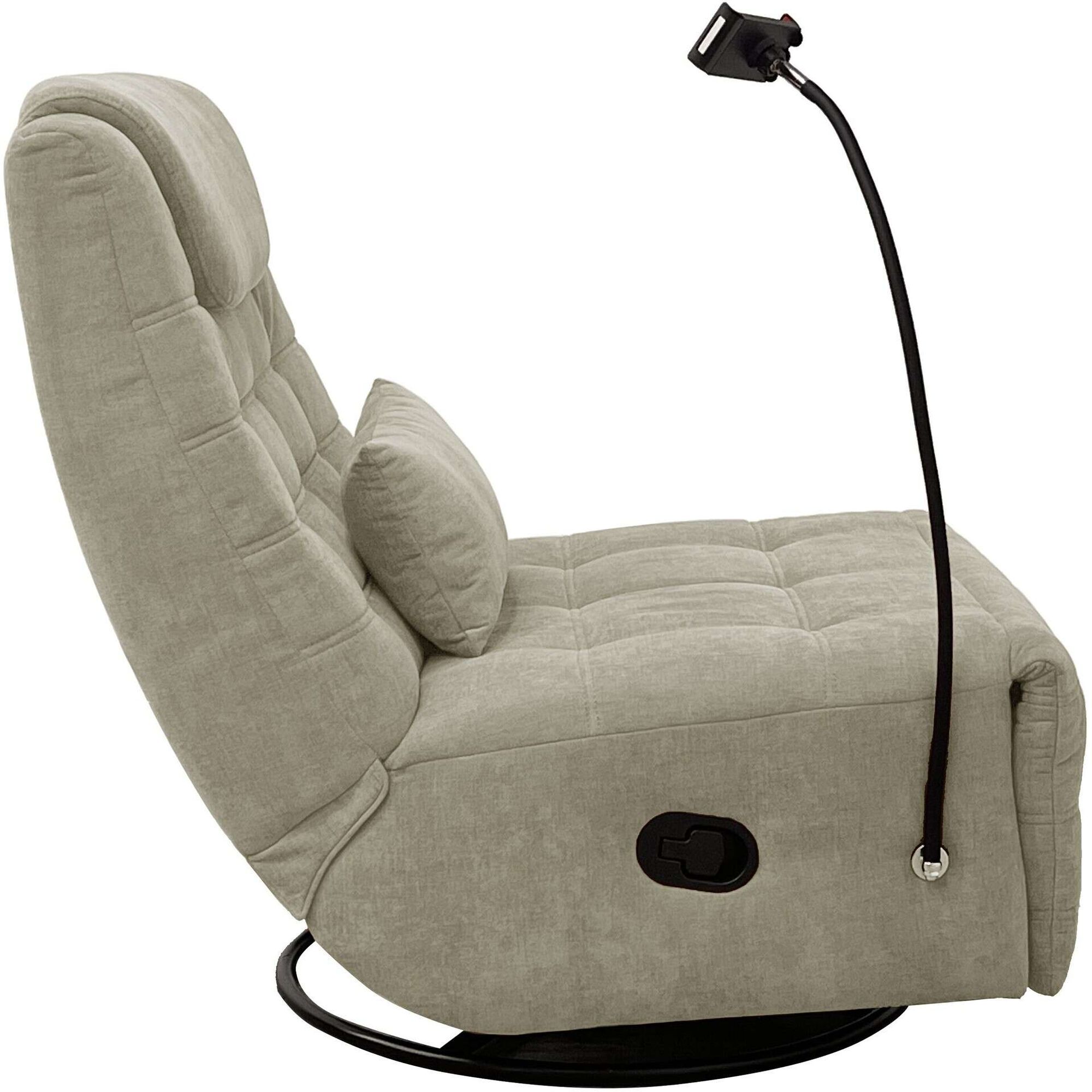 Sof&aacute; Reclin&aacute;vel Taupe Kasa