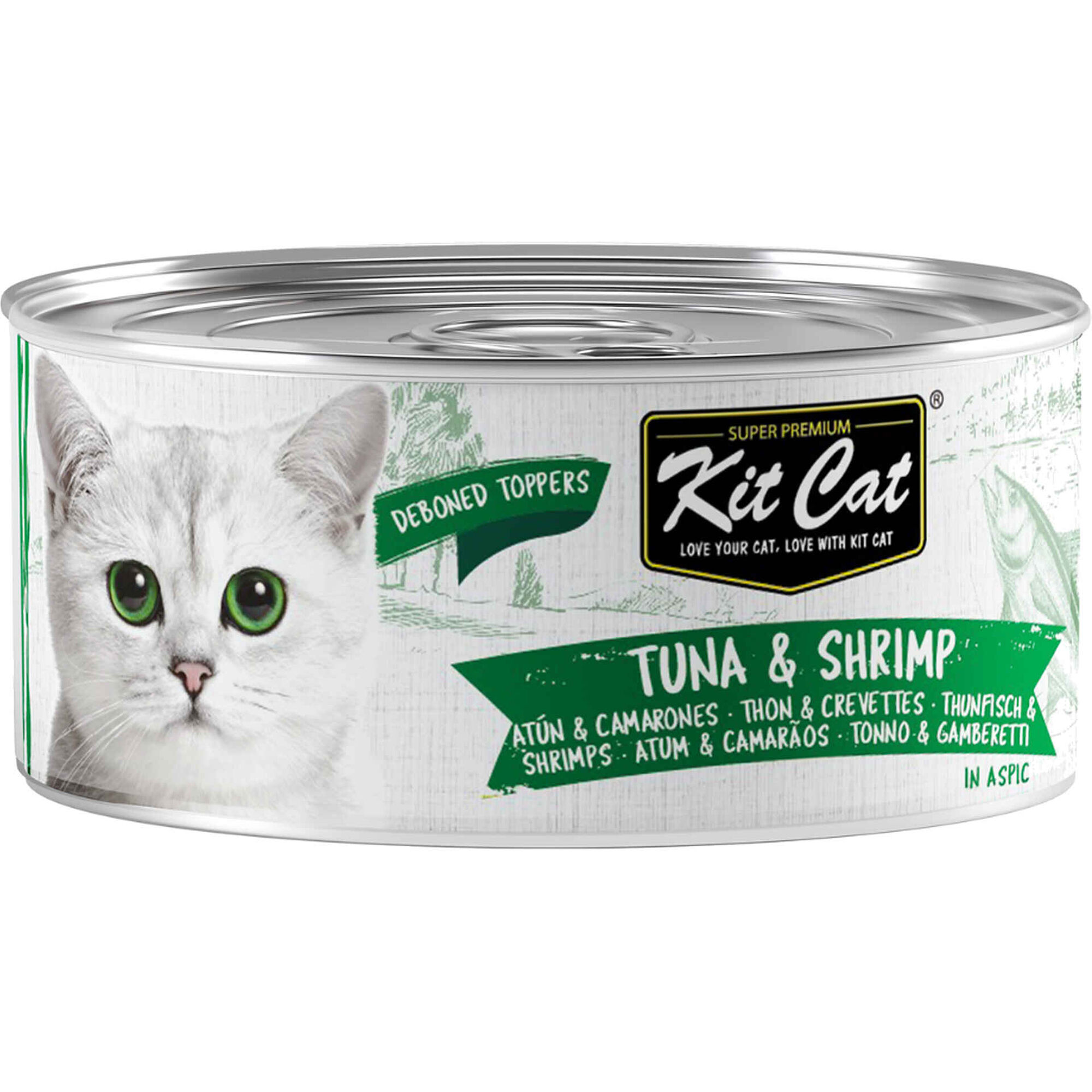 Comida H&uacute;mida para Gato Atum e Camar&atilde;o Kit Cat