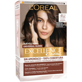 Coloração Permanente Excellence Universal Nudes Castanho Claro 4U